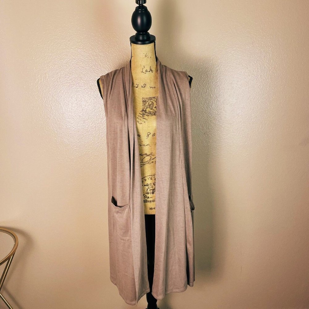 Olivia Blu Women's Open Front Vest Cardigan